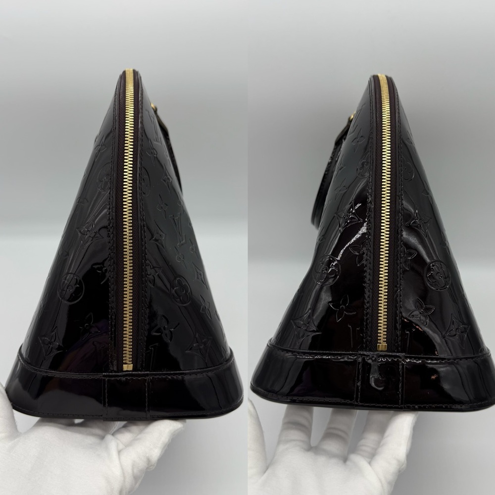❌SOLD❌Authentic NEW Louis Vuitton Dark purple Vernis Alma GM - Picture 10 of 17
